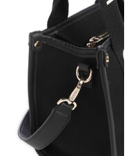 MARIO VALENTINO CANDLE Petit sac &agrave; main en toile noir - Sacs pour Femme - 3