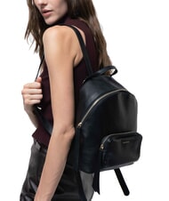 COCCINELLE JEN Sac à dos rond en cuir avec poche Noir - Sacs pour Femme - 4