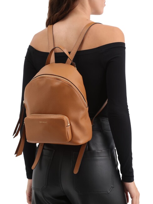 JEN Sac à dos rond en cuir avec poche CUIR - Sacs pour Femme