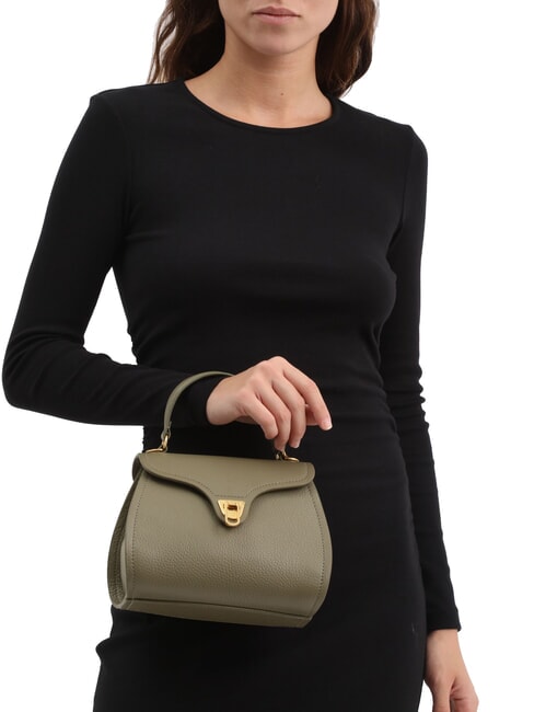 MARVIN Mini sac à main en cuir avec bandoulière vert laurier - Sacs pour Femme