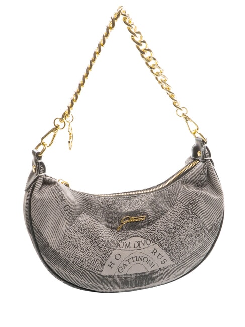 PLANETARIUM Sac hobo Crescent avec bandoulière monochrome gris clair/noir - Sacs pour Femme