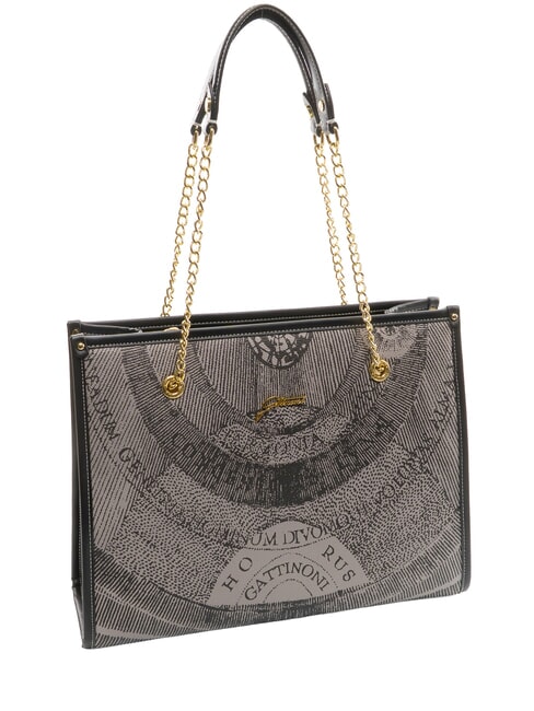 PLANETARIUM Sac à bandoulière avec poignée en chaîne monochrome gris clair/noir - Sacs pour Femme