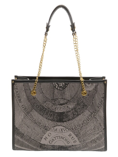 PLANETARIUM Sac à bandoulière avec poignée en chaîne monochrome gris clair/noir - Sacs pour Femme