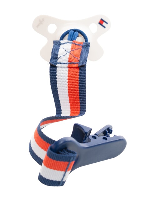 TH Lot de 2 sucettes + cha&icirc;nette blanc - Barboteuses et tenues pour b&eacute;b&eacute;