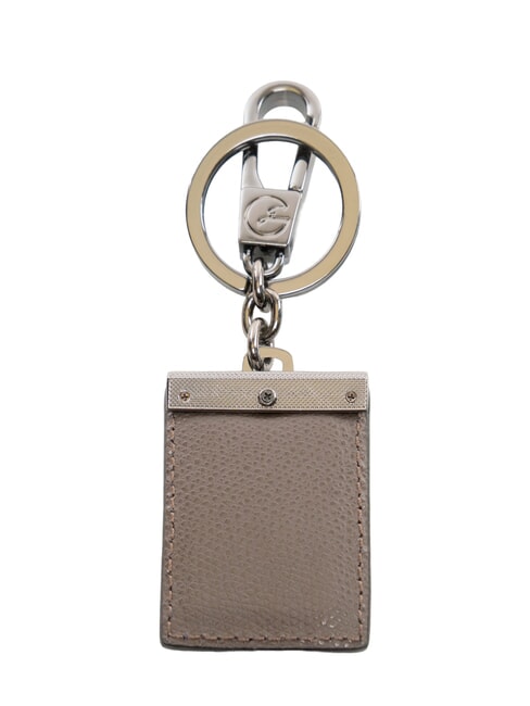 PLANETARIUM Porte-clés en cuir marron foncé - Porte-clés