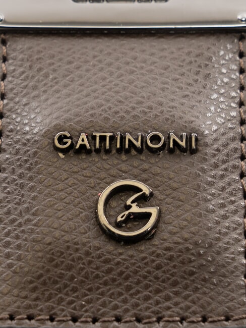 PLANETARIUM Porte-clés en cuir marron foncé - Porte-clés