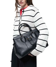 COCCINELLE YORK Sac à main en cuir avec boucle Noir - Sacs pour Femme - 4