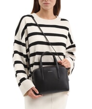 COCCINELLE SWAP Sac cartable en cuir avec bandoulière Noir - Sacs pour Femme - 4