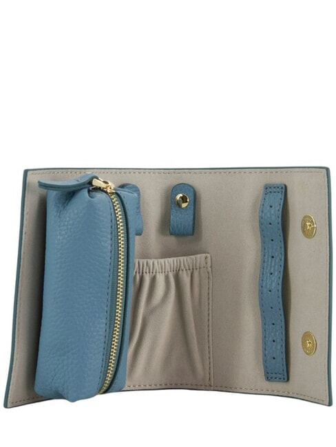 JEWELRY BOX pochette &agrave; bijoux en cuir bleu arctique - Pochettes & Trousses