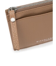GIANNI CHIARINI GRAIN Portefeuille plat en cuir avec zip argile - Portefeuilles Femme - 4