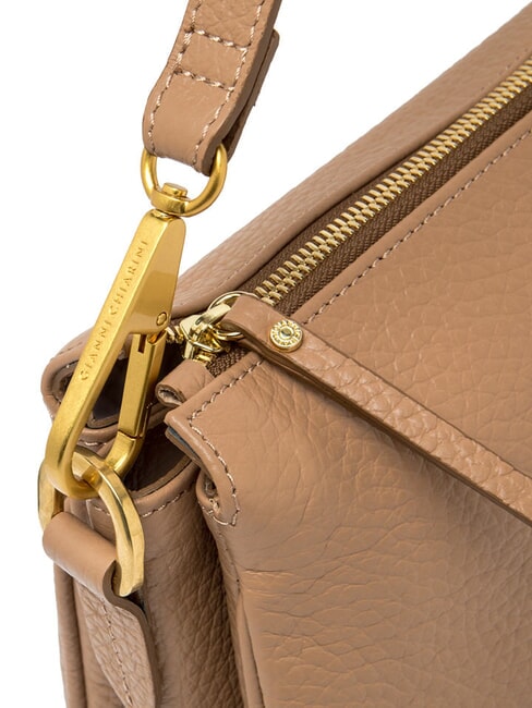 BROOKE Sac bandoulière en cuir martelé argile - Sacs pour Femme