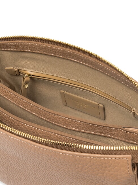 BROOKE Sac bandoulière en cuir martelé argile - Sacs pour Femme