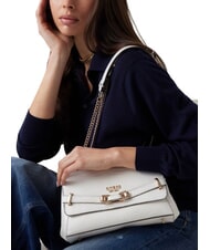 GUESS SILVYE Sac convertible à imprimé crocodile blanc - Sacs pour Femme - 4