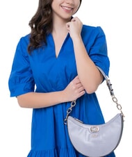 GUESS ORLINA Sac bandoulière imprimé lézard gris lavande - Sacs pour Femme - 6