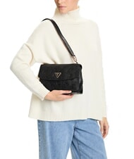 GUESS CRESIDIA II Sac à bandoulière avec rabat logo noir - Sacs pour Femme - 6