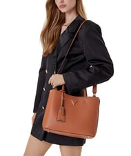 GUESS MERIDIAN 2 Sac à bandoulière COGNAC - Sacs pour Femme - 5