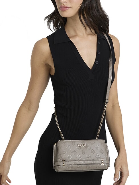 ZARELA  Sac à bandoulière logo taupe foncé - Sacs pour Femme