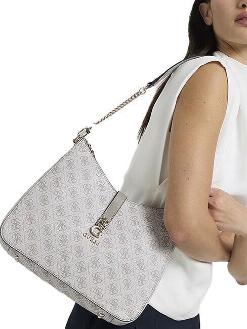 ZAMIRA  Sac à bandoulière logo taupe foncé - Sacs pour Femme