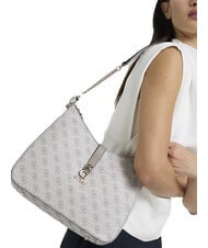 GUESS ZAMIRA  Sac à bandoulière logo taupe foncé - Sacs pour Femme - 4