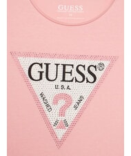 GUESS KIDS T-shirt &agrave; manches courtes avec strass rose doux - Tee-shirt enfant - 3