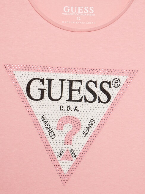 KIDS T-shirt à manches courtes avec strass rose doux - Tee-shirt enfant