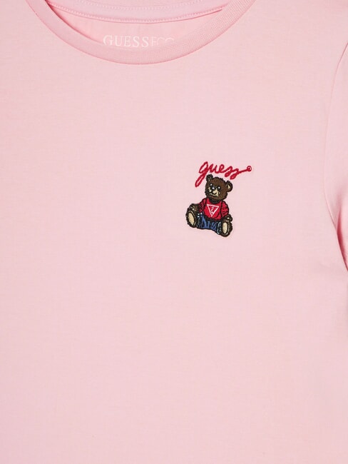 KIDS T-shirt &agrave; manches courtes avec ours en peluche rose barbe &agrave; papa - Tee-shirt enfant