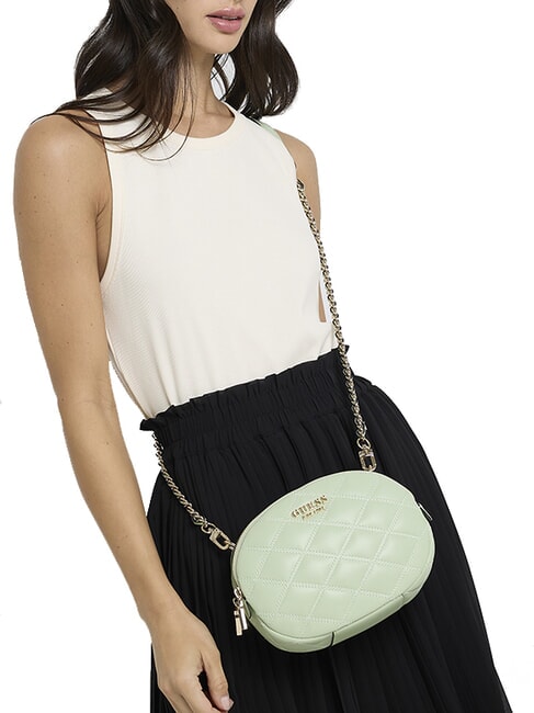 TAMSIN Petit sac bandoulière matelassé céladon - Sacs pour Femme