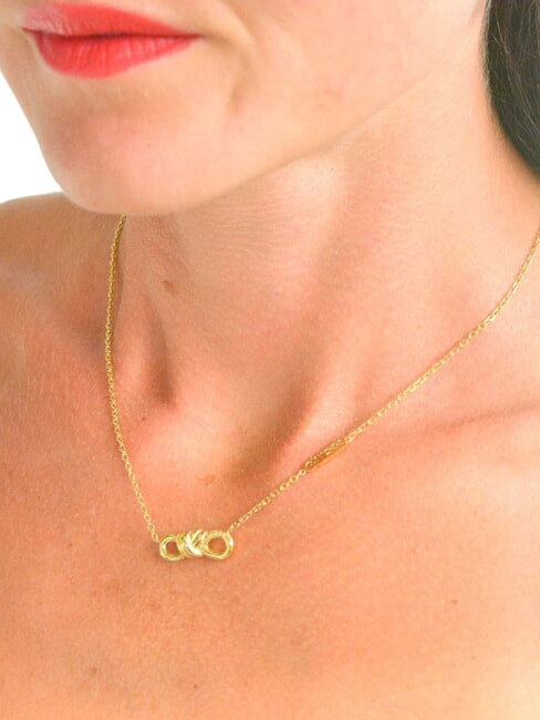 MODERN LOVE Collier noeud or jaune - Colliers