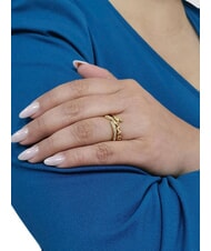 GUESS SAY MY NAME Bague avec zircons or jaune - Bagues - 3
