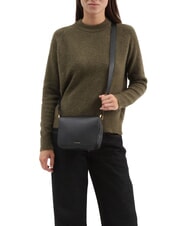 COCCINELLE ERIS Mini sac à bandoulière en cuir Noir - Sacs pour Femme - 4
