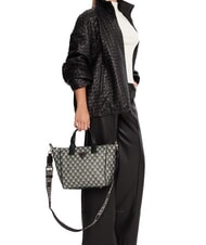 GUESS FOLLIE Sac fourre-tout imprimé logo Jet Set logo noir - Sacs pour Femme - 4