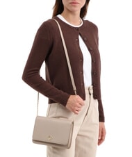 COCCINELLE TULIP Sac bandoulière en cuir martelé rose poudré - Sacs pour Femme - 4