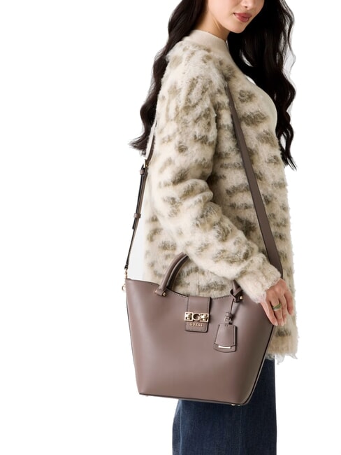 JANE Sac fourre-tout avec bandoulière taupe foncé - Sacs pour Femme