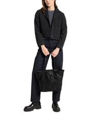 COCCINELLE CALLISTO Sac shopping en cuir avec logo en relief Noir - Sacs pour Femme - 4