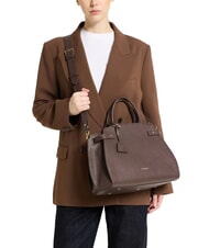 COCCINELLE KLICHE Sac à main en cuir avec bandoulière fondant marron - Sacs pour Femme - 4