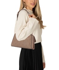 GUESS CRESIDIA II Sac à bandoulière avec fermeture éclair logo taupe foncé - Sacs pour Femme - 5