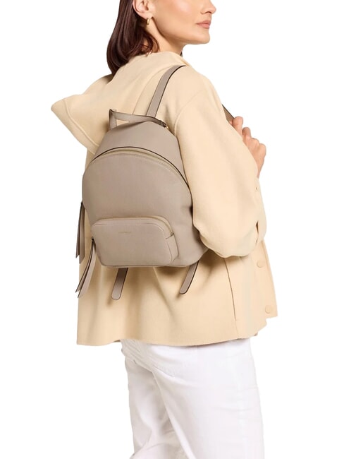 JEN Sac à dos en cuir martelé rose poudré - Sacs pour Femme