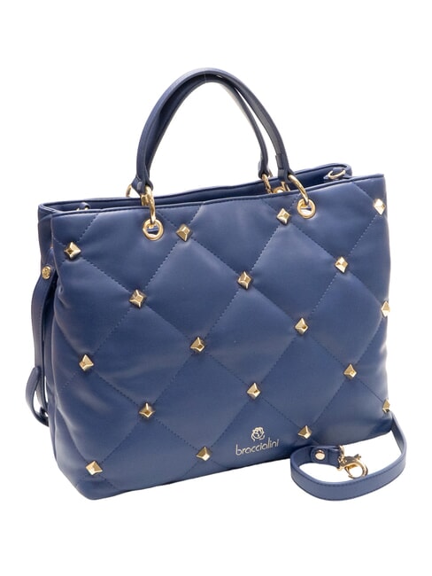 QUILT Sac &agrave; main avec bandouli&egrave;re bleu - Sacs pour Femme