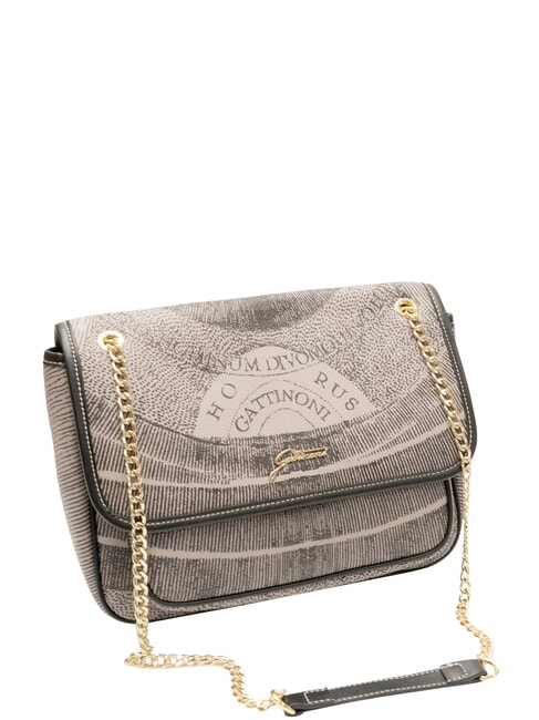 PLANETARIUM Sac transformable avec rabat monochrome gris clair/noir - Sacs pour Femme