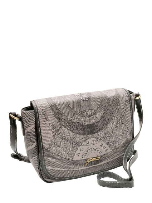 PLANETARIUM Sac bandoulière à rabat monochrome gris clair/noir - Sacs pour Femme