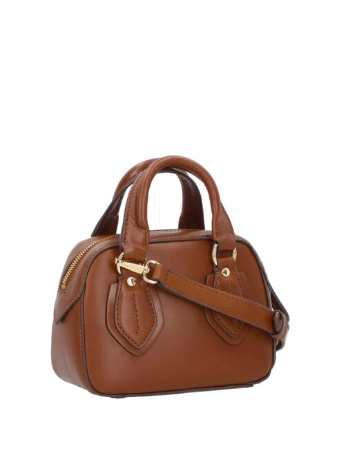 DAPHNE Mini sac de coffre en cuir MARRON - Sacs pour Femme