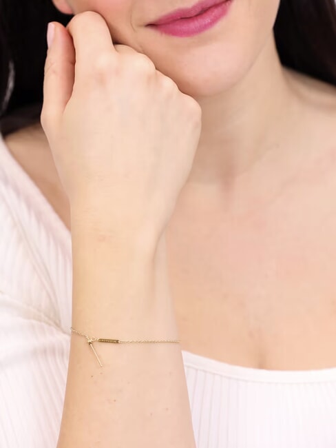   Bracelet plaqu&eacute; or avec breloques  or - Bracelets
