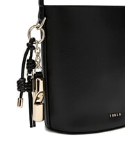 FURLA ROXIE Sac seau bandoulière en cuir Ares Noir - Sacs pour Femme - 3
