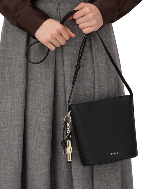 ROXIE Sac seau bandoulière en cuir Ares Noir - Sacs pour Femme