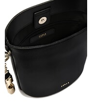 FURLA ROXIE Sac seau bandoulière en cuir Ares Noir - Sacs pour Femme - 6