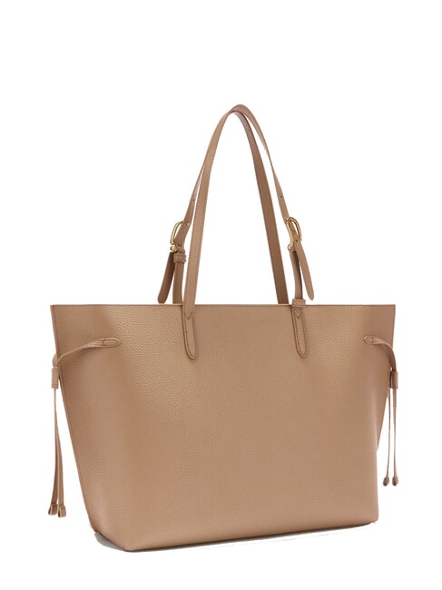 AVA Grand sac de courses en cuir caramel + noir intérieur. - Sacs pour Femme