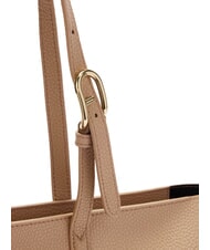 FURLA AVA Grand sac de courses en cuir caramel + noir intérieur. - Sacs pour Femme - 3