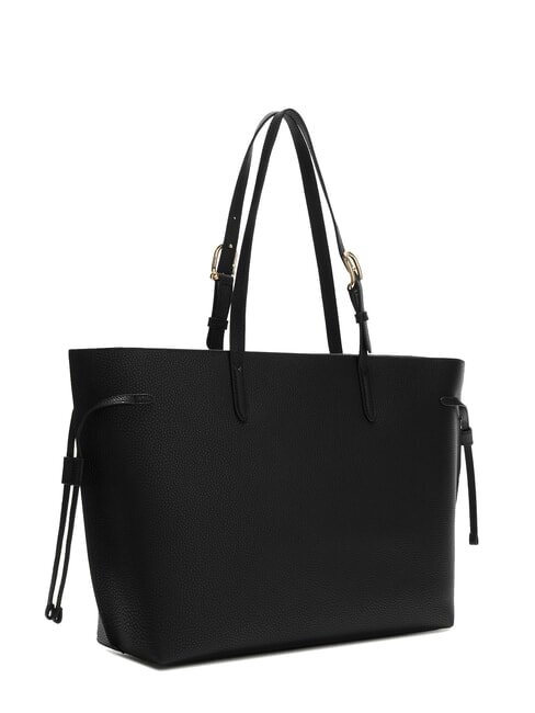 AVA Grand sac de courses en cuir noir+int noir - Sacs pour Femme