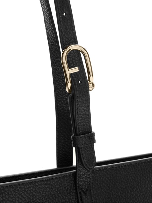 AVA Grand sac de courses en cuir noir+int noir - Sacs pour Femme