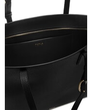 FURLA AVA Grand sac de courses en cuir noir+int noir - Sacs pour Femme - 7